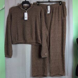 Reebok Brown Teddy Lounge Set